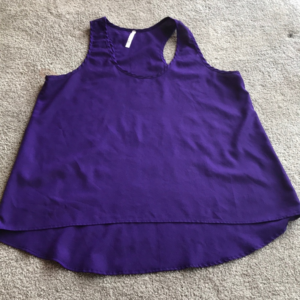 Loose Purple Sleeveless Top
